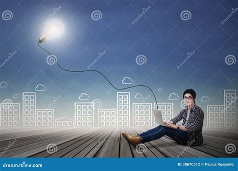 Student Studying with Laptop Stock Photo - Image of indian, filipino: 38670512