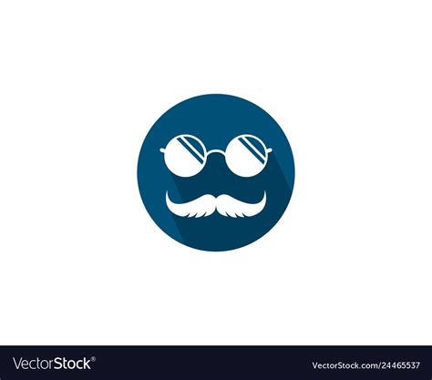 Mustache logo icon Royalty Free Vector Image - VectorStock