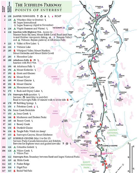 Map of Icefields Parkway -- setting out through the mounta… | Flickr