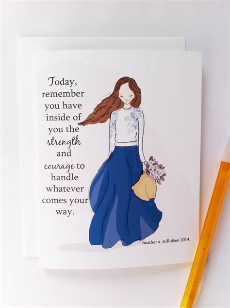 Encouragement Card Courage and Strength Card for Friends