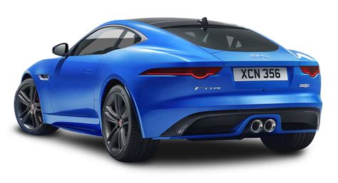 Download Blue Jaguar F TYPE Back View Car PNG Image for Free