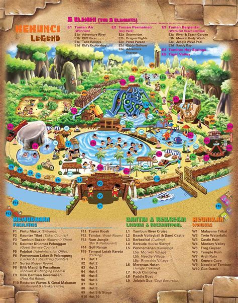 Lost World of Tambun Theme Park Location Map Theme Park Planning, Theme ...