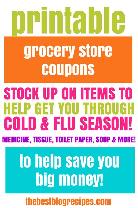 Free Printable Grocery Coupons for Cold & Flu Season