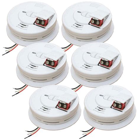 FireX Hardwired 120-Volt Inter-Connectable Smoke Alarm with Battery Backup i12060 (6-Pack ...