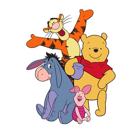 winnie the pooh with friends 22026291 Vector Art at Vecteezy