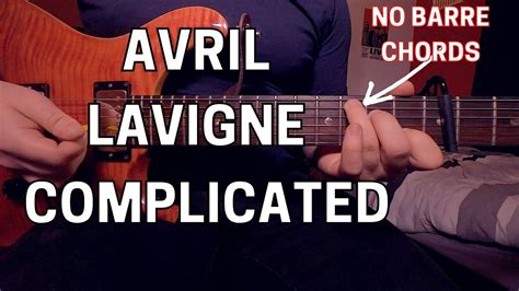 Avril Lavigne - Complicated Guitar Tutorial With NO BARRE CHORDS - JK ...