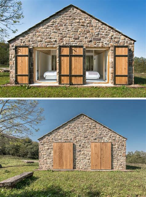 This Stone Cottage In Spain Has A Contemporary Interior With White Walls And Light Wood | Stone ...