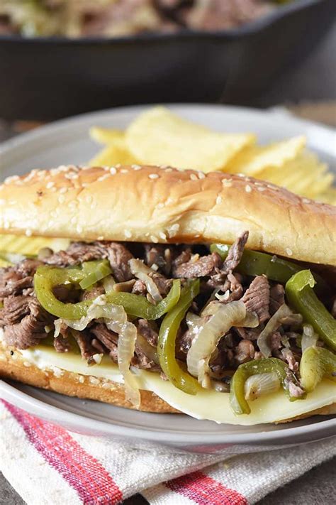 Homemade Philly Cheesesteak Sandwich Recipe | Adventures of Mel