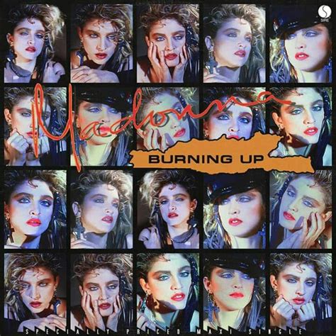 the cover art for madonna's burning up album, which features many ...