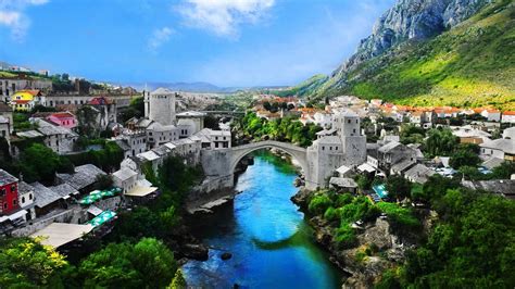 Wallpaper : Bosnia and Herzegovina, mostar old town, Mostar, nature, landscape 1920x1080 ...