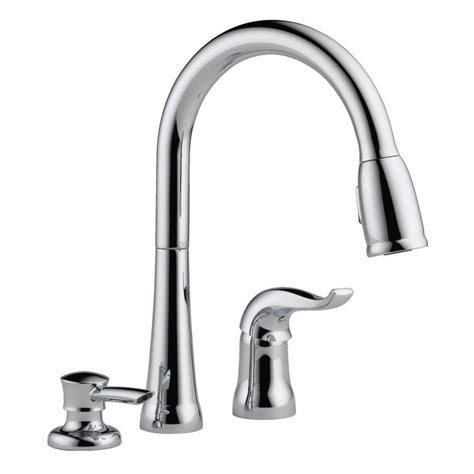 Delta Kate Single-Handle Pull-Down Sprayer Kitchen Faucet with MagnaTite Docking and Soap ...