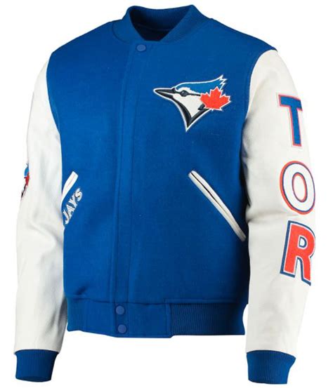 Royal Blue and White Toronto Blue Jays Varsity Jacket - Jackets Creator