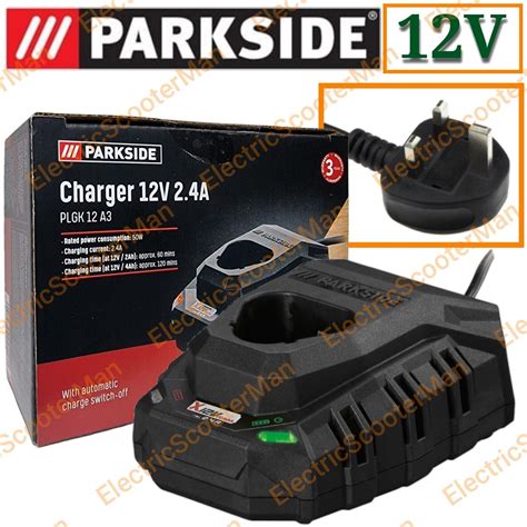 Parkside 12V Single Charger For 2Ah 4Ah X12V Team Series Cordless Tool ...