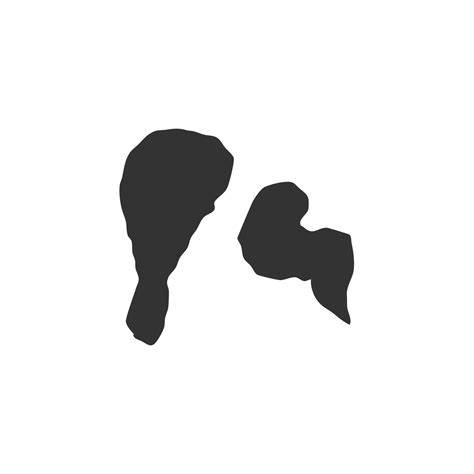 Vector fried chicken thighs and wings icon in silhouette style 7450180 Vector Art at Vecteezy