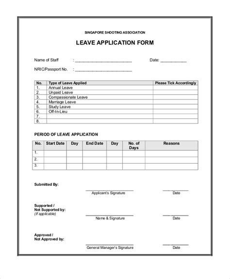 20 Elegant Vacation Leave Request Form Template