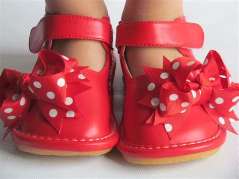 Toddler Shoes - Squeaky Shoes - Red with Bow, Up to Size 7 for Toddlers | Squeaky shoes, Toddler ...