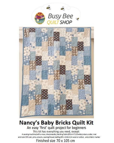 Baby Bricks Quilt Kit - Busy Bee Quilt Shop