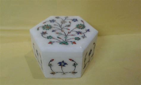 Marble Inlay Stone Boxes, For Home Decor at Rs 850/piece in Agra | ID: 19049154388