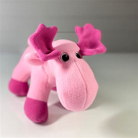 Pink Moose Plush Toy - Etsy