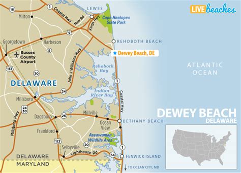 Map Of Delaware Beaches | Color 2018