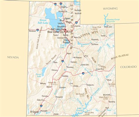 Utah Reference Map - MapSof.net