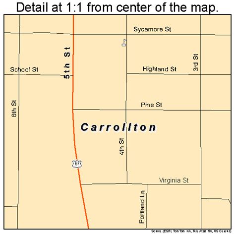 Carrollton Illinois Street Map 1711462