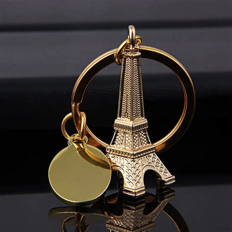 Hot Silver Gold Eiffel Tower Keychain For Keys Souvenirs Paris Tour Eiffel Keychain Key Ring ...