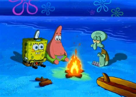 Spongebob Squarepants Campfire GIF - Find & Share on GIPHY