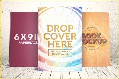 Free Book Jacket Template Of Covervault Free Psd Mockups for Books and More ...