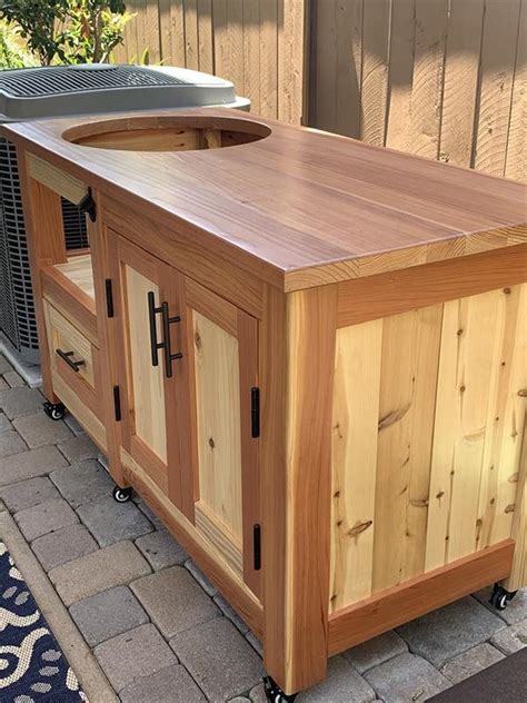 Grill Table for Big Green Egg Plans | Etsy