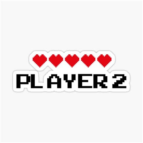 "Matching Gamer Couple tee Player 1 Player 2 Shirt" Sticker by SamDesigner | Redbubble