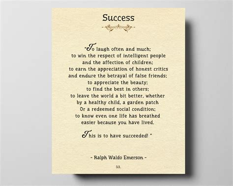 Book Page Art: Success Poem by Ralph Waldo Emerson. TWO - Etsy | Success poem, Book page art ...