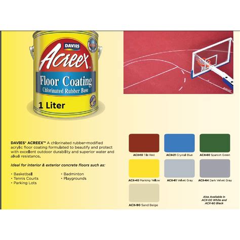 Davies Acreex Rubber Floor Coating 1Liter | Shopee Philippines