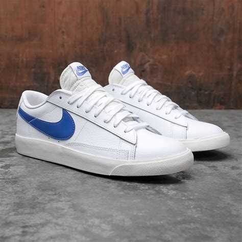 nike men blazer low leather white astronomy blue sail