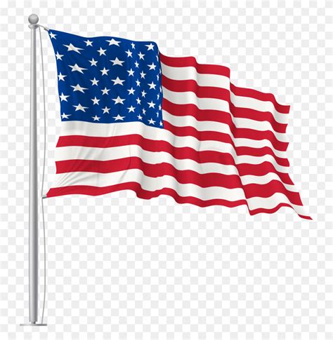 Us Flag Iconic Waving - American Flag Waving PNG - FlyClipart