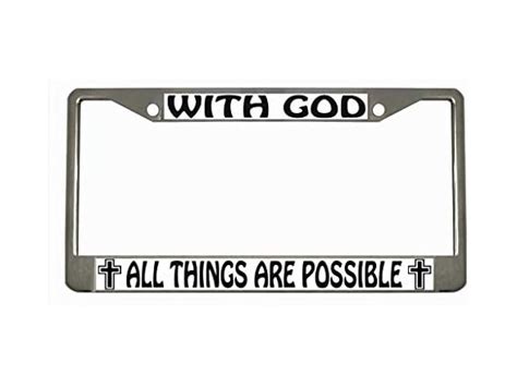 Chrome Metal Auto License Plate Frame