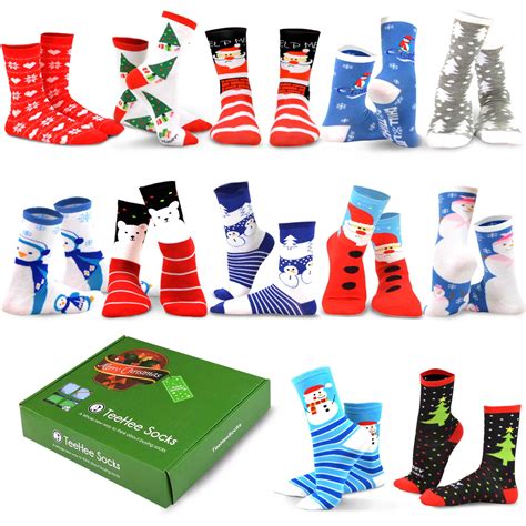 TeeHee Special Holiday 12-Pair Socks with Gift Box for Women and Men - Walmart.com