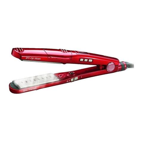 Babyliss Hair Straightener Ceramic Plates With Steam Red ST95E