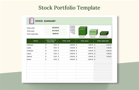 Stock Portfolio Template in Excel, Google Sheets - Download | Template.net