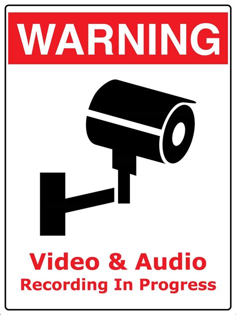 Warning Video & Audio Recording In Progress Sign – New Signs