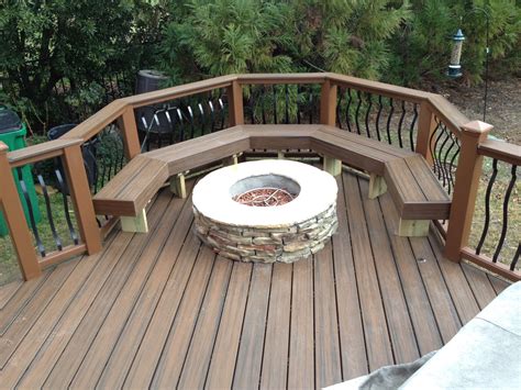 Fire Pit Built Into Deck • Decks Ideas