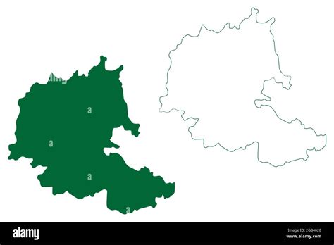 Bhadradri Kothagudem district (Telangana State, Republic of India) map vector illustration ...