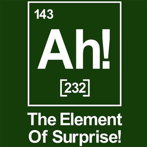 Ah! The element of surprise. | Science humor, Humor, Science