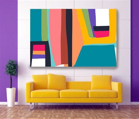 Mid Century Modern Abstract Abstract Wall Art Modern Wall - Etsy