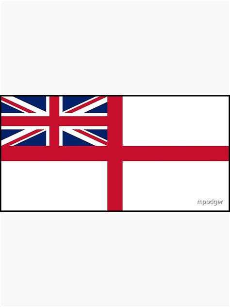 "Royal Navy White Ensign Stickers, Gifts & other Products" Poster by ...