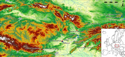 Map of studied Gravettian localities in the Middle Danube Region and... | Download Scientific ...