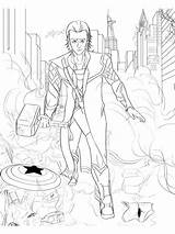 Loki Holding Hammer coloring Page  Download Print Or Color Online For sketch template