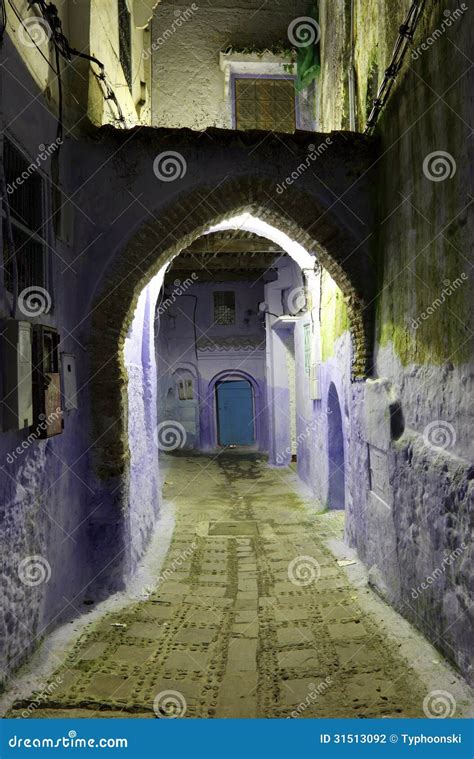 Medina of Chefchaouen at Night Stock Photo - Image of chaouen, africa: 31513092