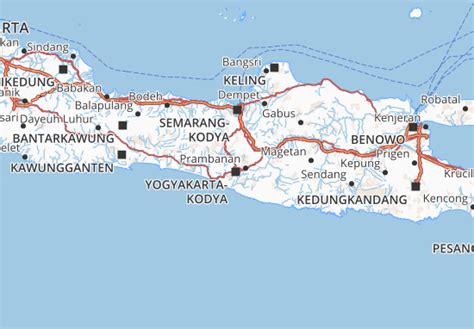 Kaart MICHELIN Sleman - plattegrond Sleman - ViaMichelin