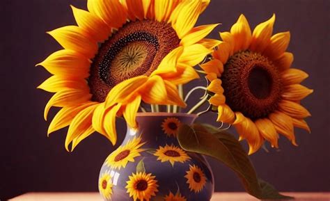 Premium AI Image | sunflowers in vase background